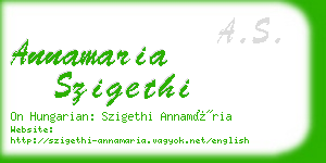 annamaria szigethi business card